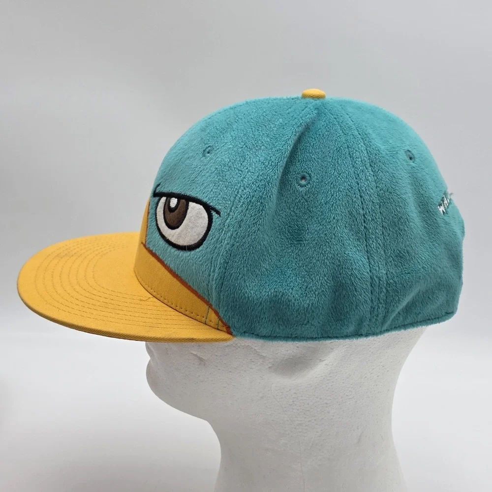 Disney Phineas Ferb Baseball Hat Perry the Platypus Agent P Snap Back‎ Fuzzy Cap - Picture 4 of 8